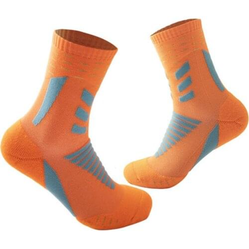 Men Sports Socks Breathable Sweat-absorbent Towel Bottom Outdoor Running Cycling Basketball Socks Racing Bicycle Sock j