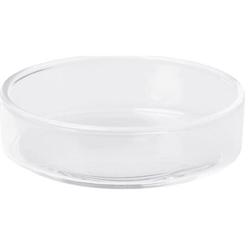 2021 New New Clear Glass Shrimp Food Round Dishes Small Fish Feeding Bowl Ornamental Supplies