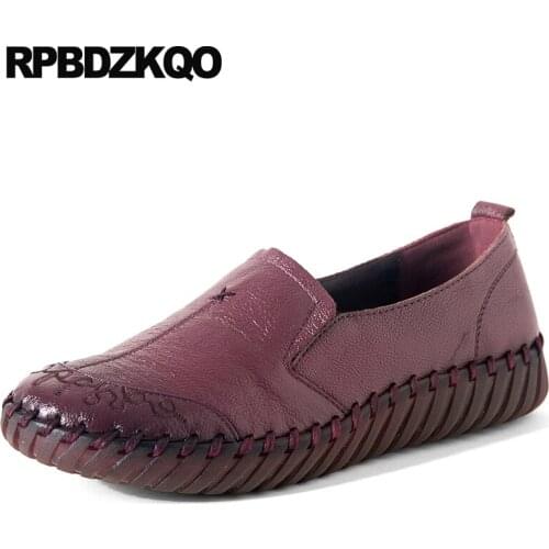 Hollow out chinese china flats plus size women breathable wide fit shoes ladies 10 11 elderly round toe large slip on purple