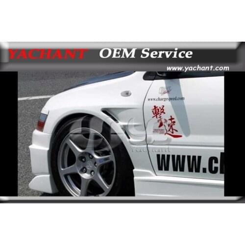 Carbon Fiber Front Fender Fit For 2001-2007 Mitsubishi Lancer Evolution EVO 7-9 VTX Street Version Style +20mm Front Fender