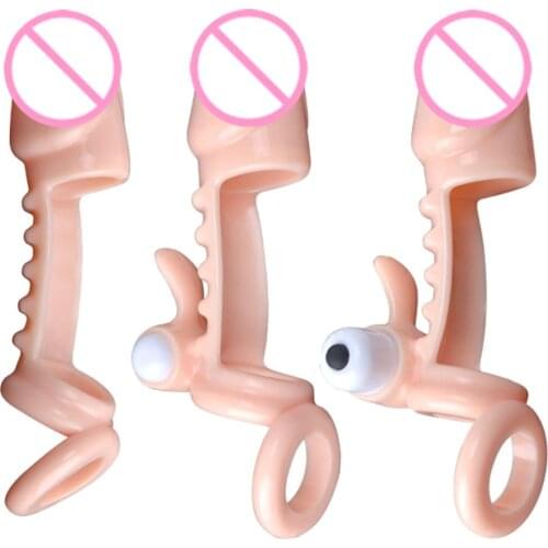 Spike Condom Vibrating Penis Sleeve Cock Ring Delay Ejaculation Adult Sex Toys for man Make your life enjoyable and exciting
