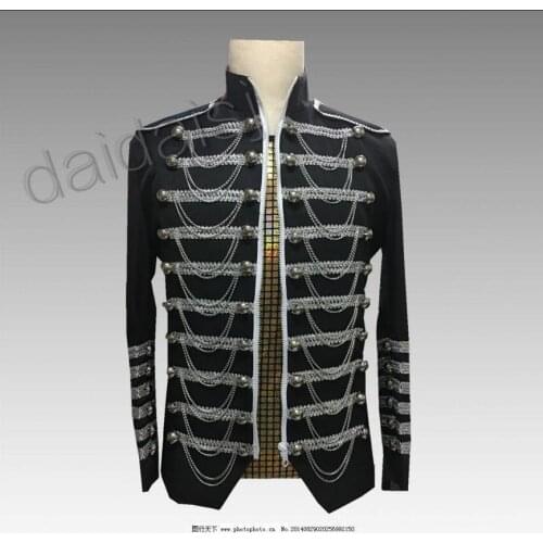 S-5xl Nightclub Rock Men Singer Sequin Performance Jackets Coat Bar Dj Stage Singer Costume Formal Dress Plus Size Clothing