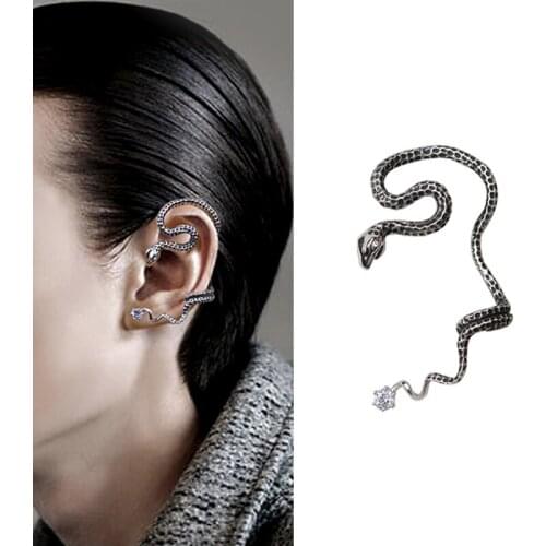Top Quality Unisex Punk Vintage Style Long Snake Shape No Pierced Ear Hooks Ear Bone Clip Earrings For Men And Women