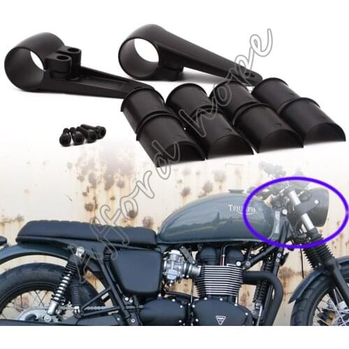 Black Motorcycle Aluminum Alloy Headlight Head Lamp Mount Bracket Fork Ears Universal Fit 35/39/41mm For Harley Sportster Bobber