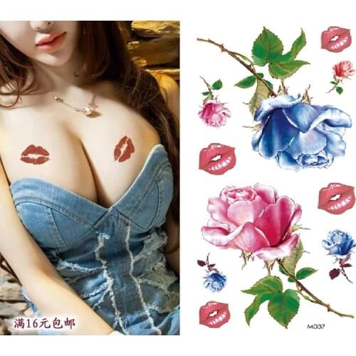 Butterfly Flower Temporary Tattoo Sticker Waterproof Women Men Fake Tatto Body Art Girl Tatoo Full Fake Tato