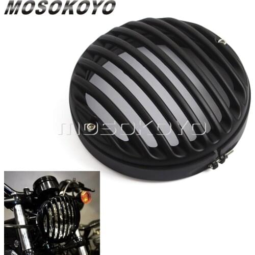 Motorcycle 5.75" Headlight Grill Cover Protector For Harley Sportster XL883 2004-2014 XL1200 2004-2014 2009-UP Touring Trike