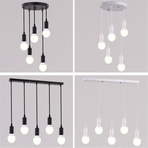 Iron Retro loft industrial hanging lights E27 110V 220V cord drop pendant lamps for kitchen living room bedroom aisle restaurant