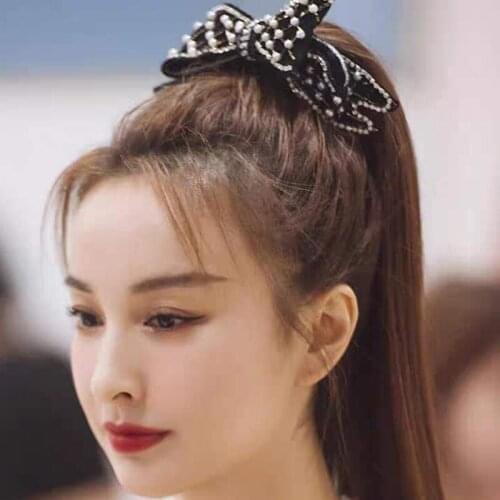Korean fashion personality rhinestone crystal pearl star Wu Xin same style hairpin street shot gift lady hairpin 732