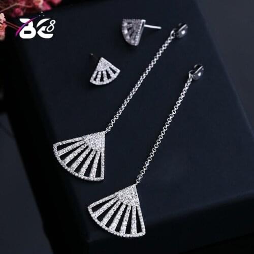 Be 8 Vintage statement earrings fashion shell shape asymmetrical long dangle earrings for women pendientes mujer moda E681