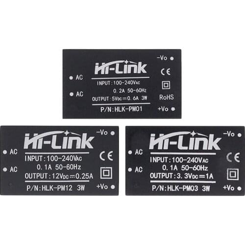 1pcs HLK-PM01 HLK-PM03 HLK-PM12 AC-DC 220V mini power supply module,intelligent household switch power supply module