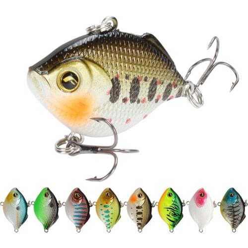 1Pc VIB Fishing Lure 45mm 8.6g Sinking Hard Bait Flounder Crank Bait Carp Fishing Wobblers Artificial Tackle Fishing Accessories