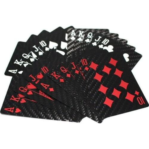 100% Real Carbon Fiber Texas Holdem Waterproof Poker Playing Cards Toy