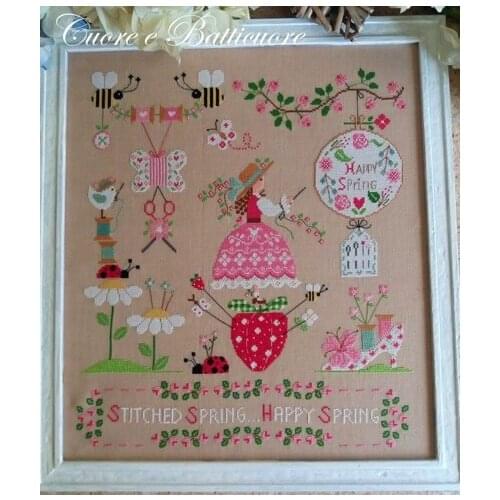 22ct/25ct Cross Stitch Set Chinese Cross-Stitch Kit Embroidery Needlework Craft Packages Cotton Fabric Floss Embroidery