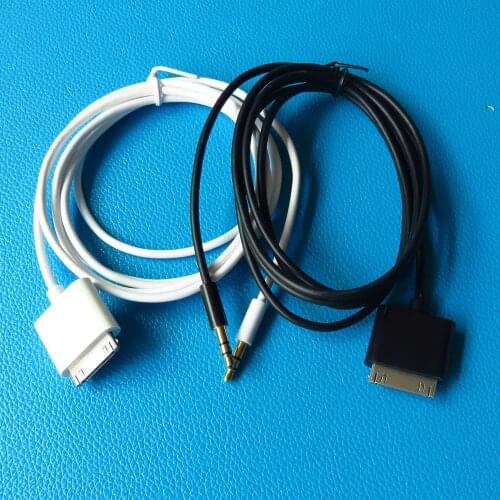 30 Pin Dock Connector Male to 3.5mm Male Jack Car Stereo Auxiliary AUX Audio 1.5m Cable for Apple iPod iPhone iPad