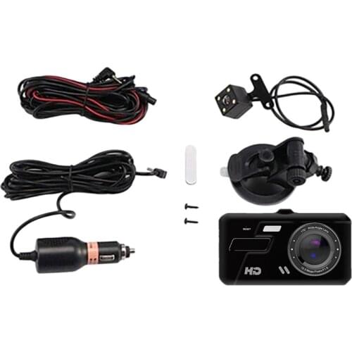 4-Inch Press Screen Driving Recorder High Definition Night Vision 1080P Pixels High Resolution Wide Angle Lens