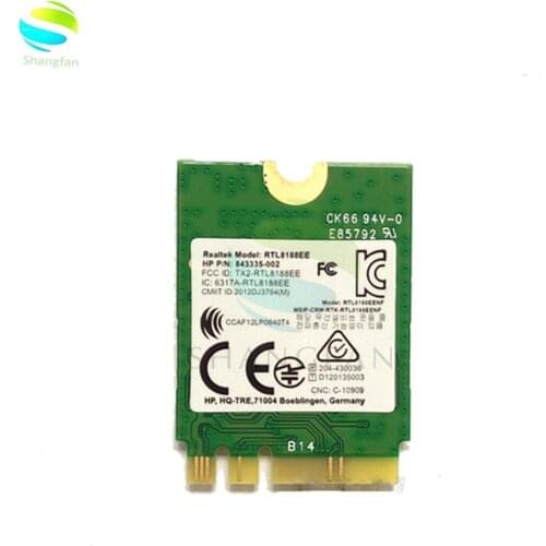AW-NE259NF RTL8188EE 2.4 GHz 802.11n NGFF Wireless WIFI Card 792202-001/ 792609-001/843336-001 Network Card for HP Laptops