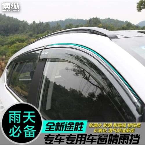 For Hyundai Tucson 2015 2016 2017 2018 Sunny rain special modified window weather rain eyebrow Car-covers Car-styling 4pcs/set