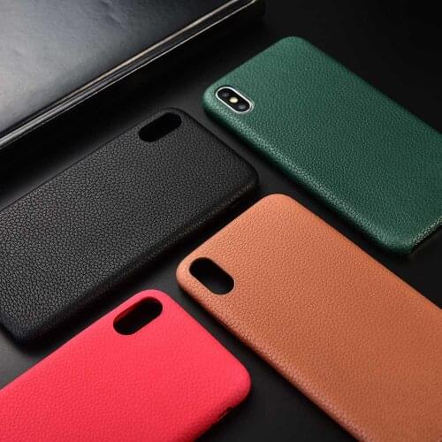 Boucho For iPhone 12 XS Max XR X Case luxury leather litchi Texture Phone Cases For iPhone 11 Pro Max 7 6 6s 8 plus Soft Cover
