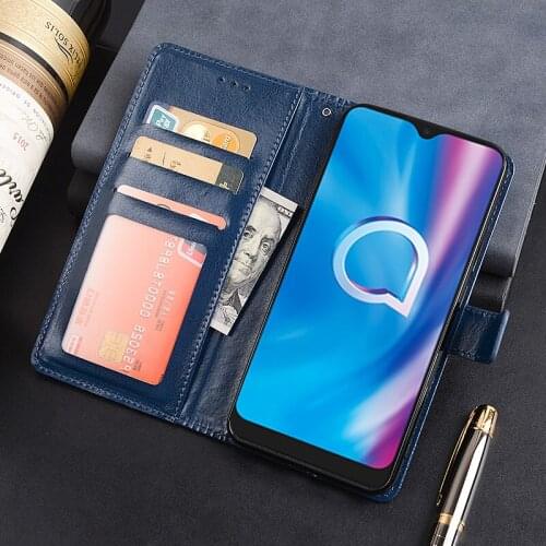 Flip Wallet Case For Alcatel 1S 2020 Leather Cover For Alcatel 1S 2020 Phone Case Funda Capa Coque