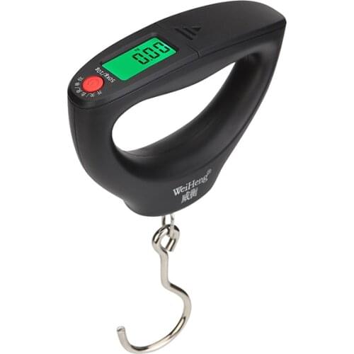 Mini Digital Hand Held 50Kg 10g Fish Hook Hanging Scale Electronic Weighting Luggage Scale LED Display Balance