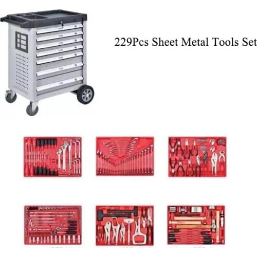 Good Quality 229 Pcs Sheet Metal Tools Set Octagon Hammer Socket Spanner