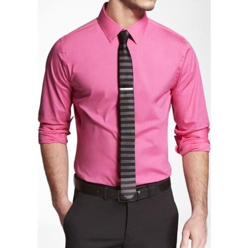 Custom Made Shirts 100% Cotton Pink Dress Shirts For Men Bespoke Shirt Tailored Dress Shirt,Customized Wedding Groom Shirts