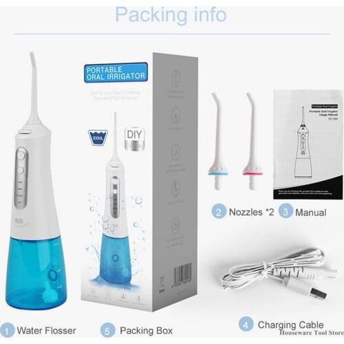 Dental Oral Irrigator Teeth Electric Cleancer cordless 300ml