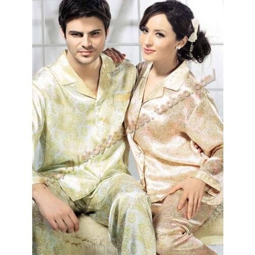 Art, men and women lovers long-sleeved pants pajamas quality assurance hundred silk leisurewear, 2040