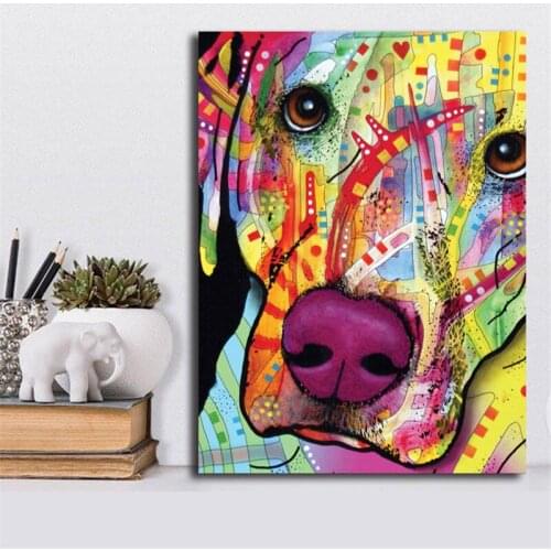 Closeup Labrador Minimalist Watercolor Art Canvas Poster Oil Painting Wall Picture Print Modern Home Bedroom Decoration Artwork