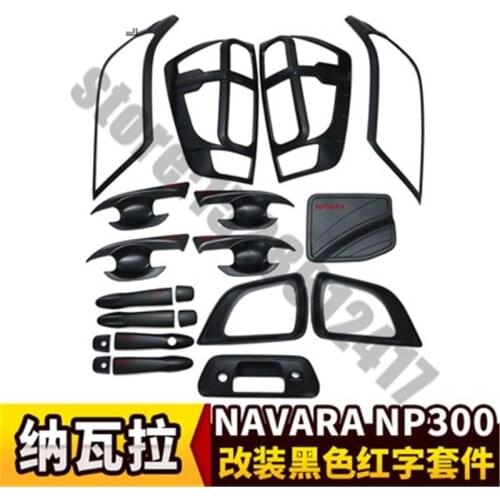 For Nissan NAVARA NP300 2015-2019 Front Rear headlight Lamp Cover trim Fuel tank cap Car Cup Bowl Trim Door Handle Cover
