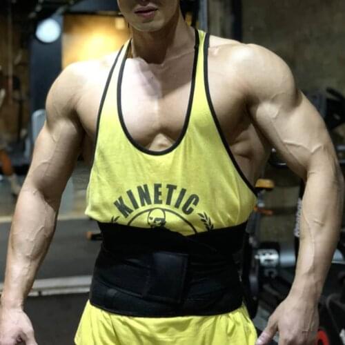 Men Tank Top Sleeve Less Muscle Shirt Y-shirt Men Singlet Crop Top Undershirt for Workout Training Top Tee