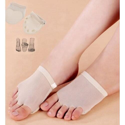 Five-hole Insoles Forefoot Pads for Women High Heel Shoes Foot Blister Care Toes Insert Pad Silicone Gel Insole Pain Relief