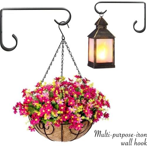 4/2/1 PC 6.6 inch Flower Pot Hanger Wall Hanging Rack Lamp Plant Flowerpot Hanger Bracket Storage Hook Shelf Home Garden Decor
