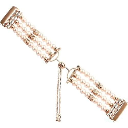 Newest Smart Watch Bands Pearl Agate Stone Bracelet for Fitbit Versa Strap Replacement Band