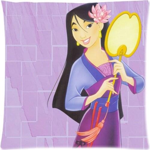 Bedding Mulan Cushion Cover Custom Pillow Cover Decorative Pillow Case Sofa Seat Car Soft Polyester Pillowcase