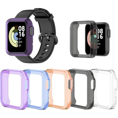 Simple Soft Colorful Watch Protector Case Screen Protective Cover Skin Shell for -Xiaomi Mi Watch Lite Redmi Watch Accessories