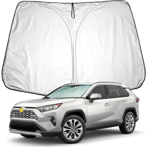 LFOTPP Car Windshield Sunshades For RAV4 XA50 SUV 5th 2019 2020 Front Window Visor Cover Silver Exterior Protection Accessories