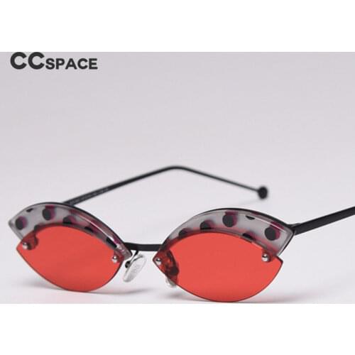 49175 Rimless Small Black Dots Print Sunglasses Men Women Fashion Shades UV400 Vintage Glasses
