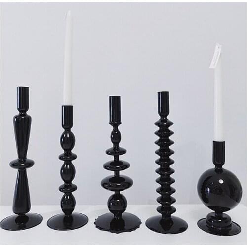 Glass Candlestick Holder Window Candles Thanksgiving Seasonal Decor, Holiday, Home & Wedding Accessory