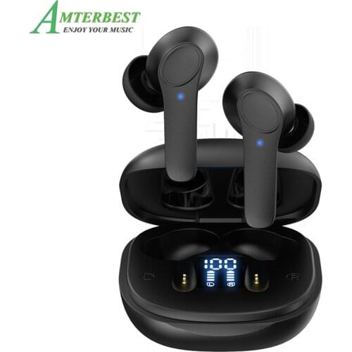 AMTERBEST B11 TWS Bluetooth 5.0 Wireless Earphones Waterproof Sport Earbud With Mic HIFI Stereo Noise Reduction Headset