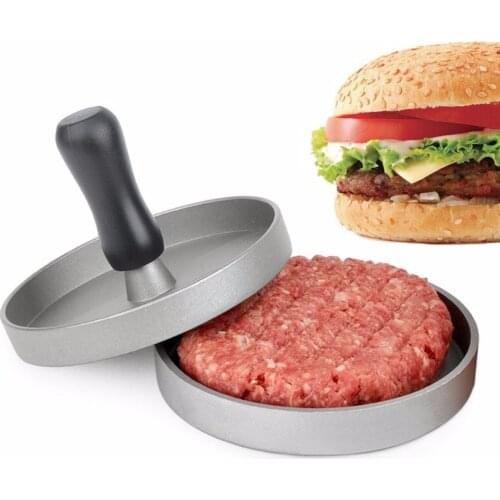 High Quality Aluminum Kitchen Hamburger Press Meat Patty Mold Burger Press Maker 12cm/4.8inch