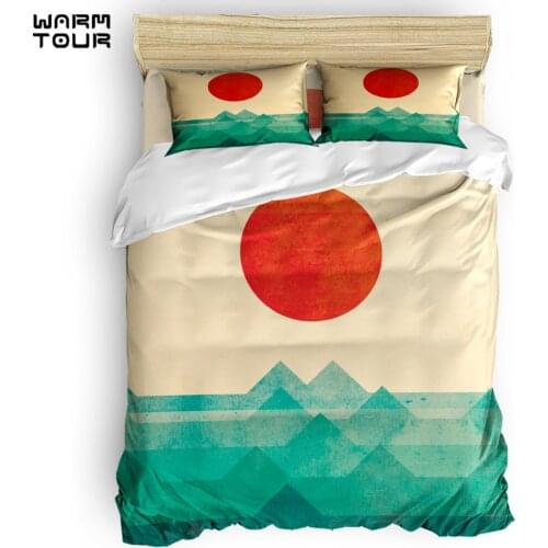 WARMTOUR Duvet Cover The ocean, the sea, the wave Duvet Cover Set 4 Piece Bedding Set For Beds