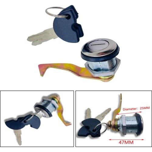 Yecnecty 1PC Motorcycle Rear Trunk Lock With 2 Keys CNC Electric Bike Tail Box Lock Scooter Part For Large Turtle King Falcon A8