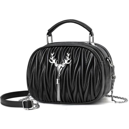 Ladies Shoulder Bag 2021 New Ladies Handbags Simple Cross Bag Chain Bag Small Womens Crossbody Bag Fashion Black Female Bag