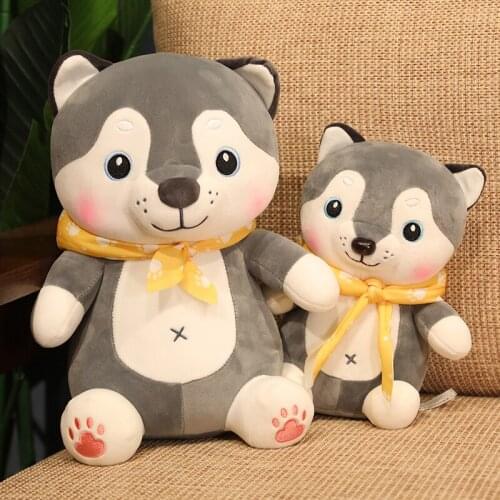 1pc 25/35cm Cute Husky Bulldog & Pekingese Plush Toys Cartoon Dolls Stuffed Soft Kawaii Dog Toys for Children Kids Birthday Gift