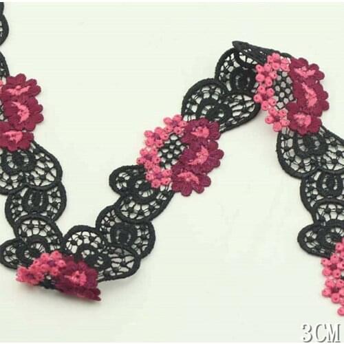 30Yards Flowers Lace Fabric Water Soluble Trim Ribbon DIY Crafts Sewing Supplies Decoration Accessories For Garments