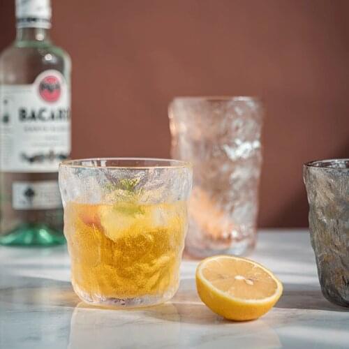 300/370ML Japanese Household Whiskey Glass Cup Transparent Crystal Thick Tea Coffee Mug Ice Beer Cup Creative Milk Juice Mug