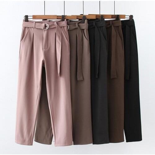 GIGOGOU Spring Summer Women Cargo Pants Elastic Solid Peg Leg Fly Capri Pant Workwear Trouser Zipper Casual Pant With Belt