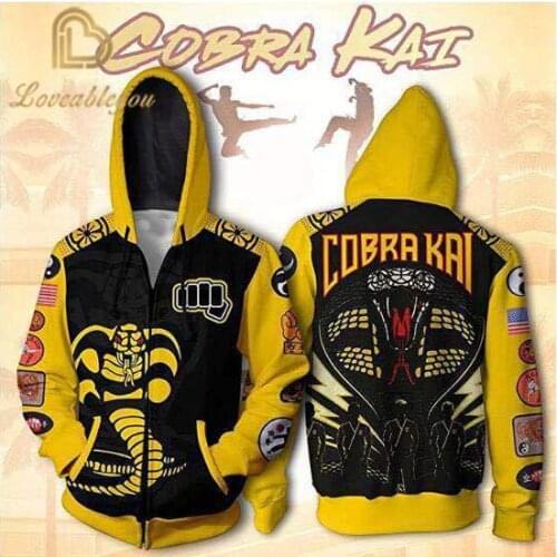 3d Print Karate Kid Sweatshirts Hoodie Cosplay Costume Jackets Men Women Top Coat Zipper Casual Hooded Tops