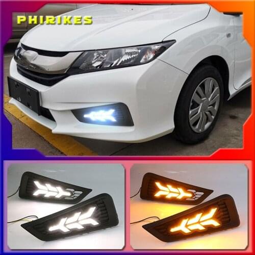 For Honda City 2015 2016 No-error Daytime Running Light LED DRL Fog Lamp Driving Lamp Car Styling